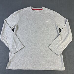 Tumi Men's Long Sleeve  T-Shirt Gray Lightweight Size Large